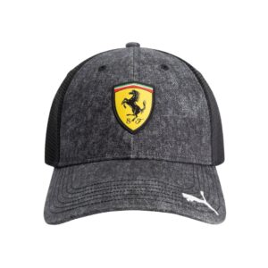 PUMA x Scuderia Ferrari – Gorra Negra Estilo Trucker 2025