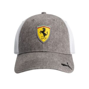 PUMA x Scuderia Ferrari – Gorra Gris Trucker 2025